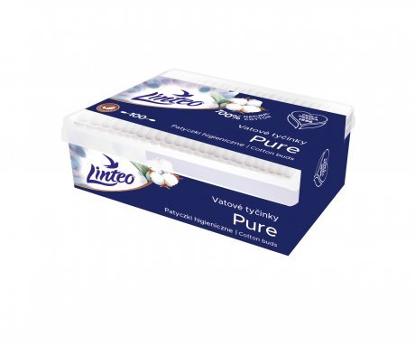 1001-1-Vatove-tycinky-LINTEO-Pure-100ks-BOX 1001-1-Vatove-tycinky-LINTEO-Pure-100ks-BOX