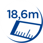 2 × 9,3 meters 2 × 9,3 meters